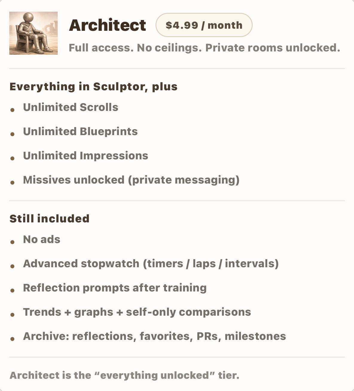 Architect tier